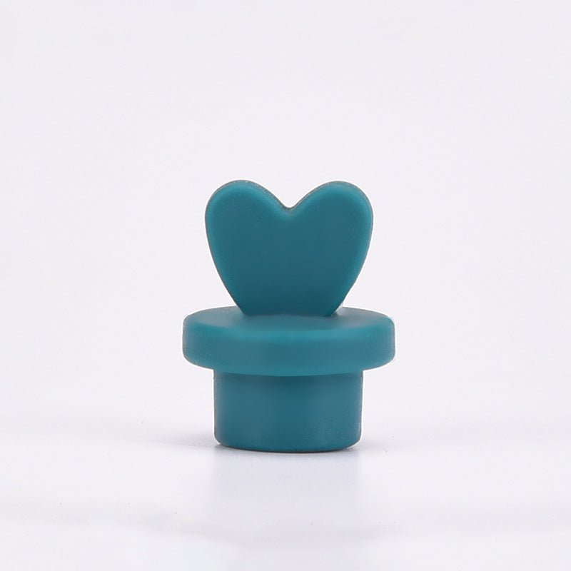 Wholesale Silicone Love Straw Cup Decorative Love Seal Plug